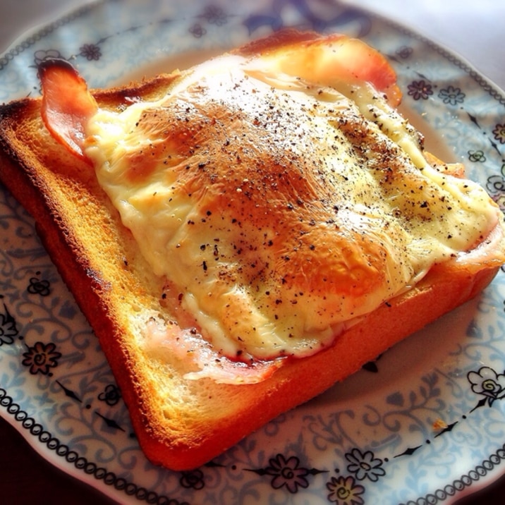 一人ランチ 洗い物出さないハムエッグトースト レシピ 作り方 By たみえるん 楽天レシピ